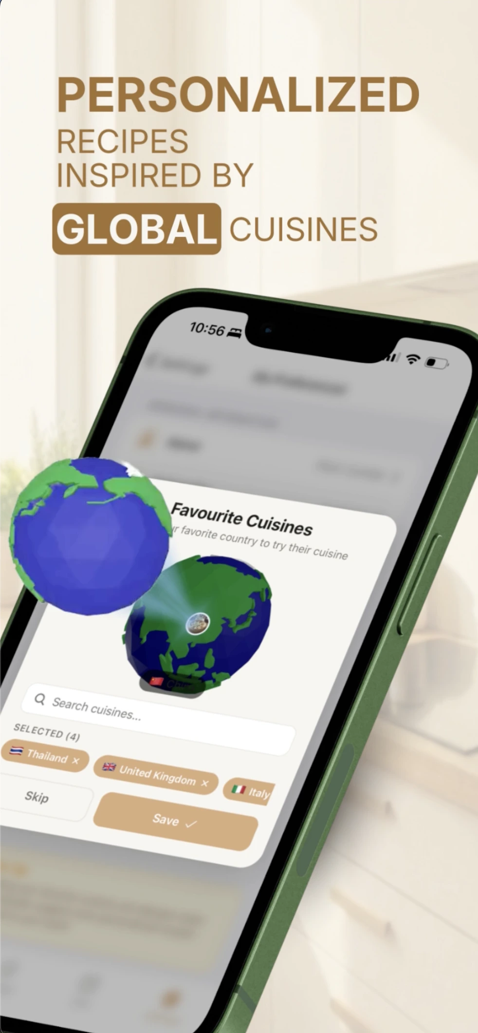 Mealody app showing personalized meal suggestions on iPhone